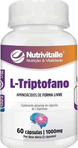 L Triptofano 1000mg 60 Cápsulas Nutrivitalle