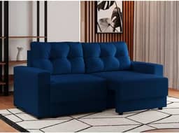 Sofá 2 Lugares Retrátil Lubeck Linho Azul Marinho