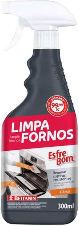 EsfreBom Spray Limpa Forno, 300ml, Remove Gordura e Crostas Difíceis