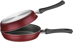 Omeleteira De Alumínio Com Revestimento Interno De Antiaderente Ø20cm Tramontina Vermelha 20cm