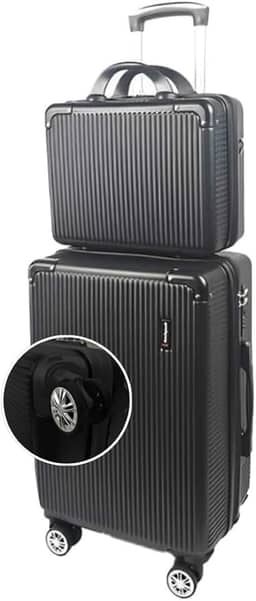 Mala de Bordo 10kg com Frasqueira Bagagem de Mão Expansivel Aprovada ANAC com 4 Rodas duplas 360° Cadeado AntiFurto TSA Mala de Viagem Alça Lateral com Divisória, Leve Resistente, Bolso Para Notebook