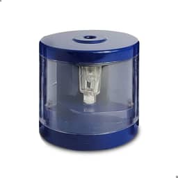 Apontador Elétrico a pilha, apontador de lápis, estudante, infantil, escritorio, professora, aluno - TYDA (AZUL ESCURO)