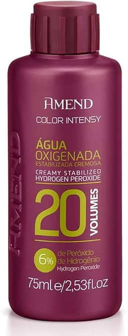 Água Oxigenada Cremosa Amend Color Intensy, Descolore E Auxilia No Tingimento Dos Cabelos, Uso Profissional, Promover A Oxidação Nos Processos De Coloração Ou Descoloração (20 Volumes, 75ml)