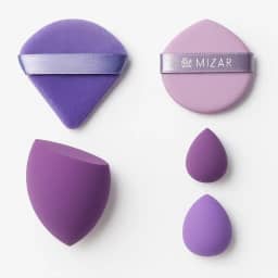 Kit Maquiagem: Esponja Puff E Mini Puff - 5 Itens