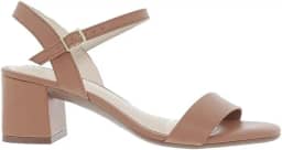 Sandalia Feminina Moleca Salto Bloco Tira Napa
