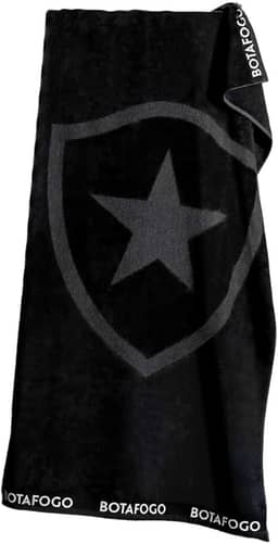 Toalha de Banho Botafogo Brasão Escudo Oficial Buettner Jacquard cor Preto