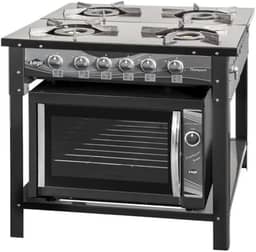 Fogao a gas Titanyum 04 bocas Industrial + Forno Titanyum Super Industrial