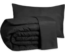 Edredom Casal Queen 3 Peças Margarida - Conforto, Estilo e Maciez para Noites Aconchegantes (Variações) (Preto)