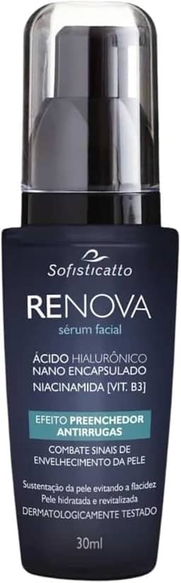 Sérum Facial AntiEnvelhecimento e Rugas Dia e Noite Renova