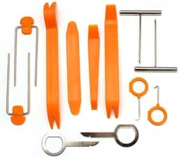 Kit 12 peças espatulas Ferramentas automotivas Removedor de Moldura kit reparo de Carro Painel multimidia forro de porta e sacas para audio
