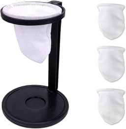 Mini Coador De Café Individual de Pano Gourmet com 3 Refis Extras e Suporte Desmontável