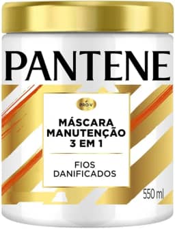 Pantene Máscara Capilar 3 em 1 - Manutenção Pró-Vitaminas Finalizador Selante Pontas Duplas e Secas, Tratamento de Revitaliização Intensa, Livre de Corantes, Sal e Sulfatos, 550ml