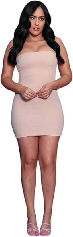 Vestido tomara que caia colado feminino casual lindas cores