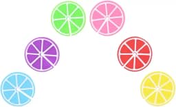 Mimo Style Jogo Marcador de Copos 06 Peças, Com Formato de Frutas Coloridas. Feitos de Silicone. Podem Ser Colocados em Taças e Copos em Festas, Casamentos ou Jantares