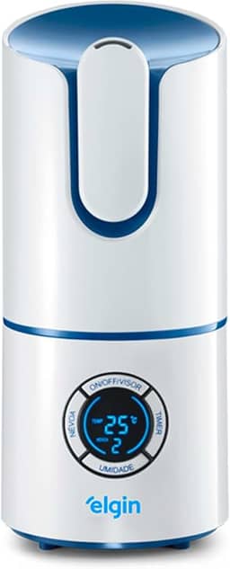 Umidificador de Ar Elgin Digital Inteligente, 2,5 Litros Branco e Azul Bivolt