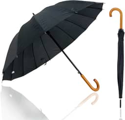 Guarda Chuva 16 Hastes Automático Reforçado Contra Vento Cabe na Bolsa