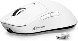 ATTACK SHARK X3 Mouse SUPERLIGHT 49g,sensor de jogo PixArt PAW3395,mouse de jogo sem fio/com fio BT/2.4G,6 DPI ajustáveis até 26000,Kailh GM8.0,mouses de escritório para Win11/Xbox/PC/Mac (branco)