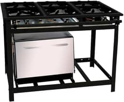 Fogão Industrial A Gás Venâncio 6 Bocas Alta Pressão Com Forno