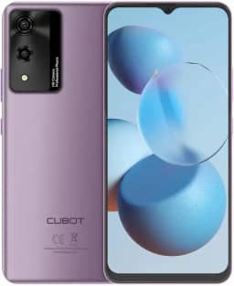 CUBOT A10, Smartphone Android 14, 6.56 Polegadas 90Hz, 12GB RAM, 128GB, Câmera 48MP, Bateria 5100mAh, Dual SIM 4G (Roxo)