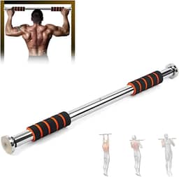 Barra De Porta Ajustável Apoio Regulável 60 A 100cm Suporte até 100kg Flexão Fixa Musculação Crossfit Calistenia