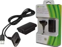 Kit Bateria Recarregável Para Controle Manete Joystick Sem Fio Xbox 360 + Cabo Usb Carregador incluso