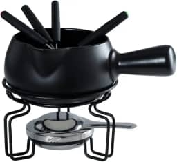 Aparelho de Fondue para Queijo em Cerâmica 08 Peças P15Xl23Xa19Cm Preta Fracalanza - Full Fit