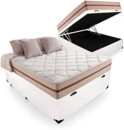 Cama Box Com Baú Viúva + Colchão De Molas Ensacadas - Anjos - Classic 22x188x128cm