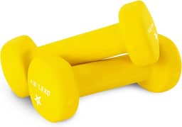 Yes4All Halteres Hexagonais Revestidos de Borracha, 6,8 kg, Laranja