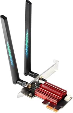 Placa de Rede Wifi, Wireless WiFi 6E, Wi-Fi 6 Bluetooth 5.3, Placa Wifi 5374Mbps Bluetooth 5.3 Win10