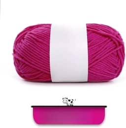 Fio de algodão penteado para tricotar à mão – Ultra macio e suave, ideal para roupas, suéteres, cachecóis, material de artesanato (rosa)