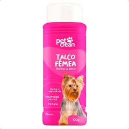 Banho A Seco Talco Fêmea Neutraliza Odores 100g Pet Clean