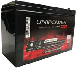 Bateria Estacionária Selada 12V 7Ah VRLA UP1270E Unipower