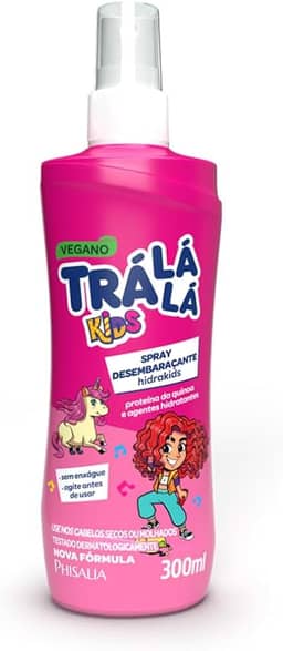 Trá Lá Lá Spray Desembaraçante Hidrakids Personagem Kids Rosa 300 Ml