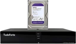 Kit DVR Gravador de Vídeo Tudo Forte TFHDX 3308 8 Canais com Detecção de Movimento + HD 500GB