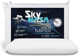 Nap Travesseiro Nasa Sky Viscoelástico Altura 10cm Densidade D40 Premium Capa 100% algodão para fronhas 50x70cm - Branco