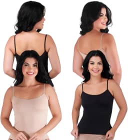 Kit 4 Camiseta Feminina Segunda Pele Conforto Alça Fina Camisete Casual Não Marca Regata