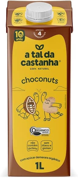 A Tal Da Castanha Bebida Vegetal Castanha de Caju e Cacau Choconuts Orgânico, 1L
