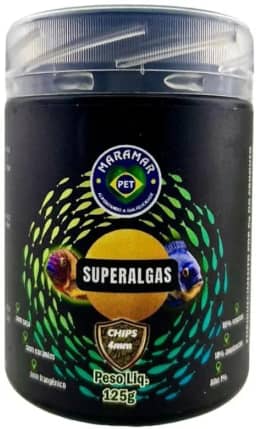 Ração Para Peixes Superalgas 125G Chips 4Mm Maramar