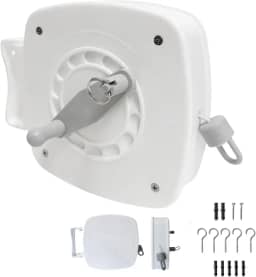 Varal Nylon Retrátil Recolhível De Parede Seca 30m Corda