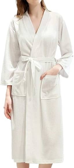 Roupão de sauna unissex para mulheres e homens, roupão de banho de secagem rápida com tecido de poliéster absorvente, roupão de spa grosso para banho, piscina,