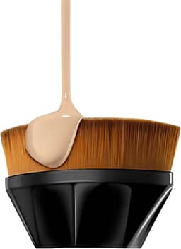 Pincel Mágico Reto De Maquiagem Facial Para Base Possui Alta Densidade Formato Hexágono Kabuki Para Misturar Cosméticos De Forma Impecável,Com Estojo de Proteção Portátil BAnpinSH