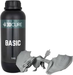 Resina 3D Cure Basic para Impressora 3D, 1 Kg (Cinza Claro)