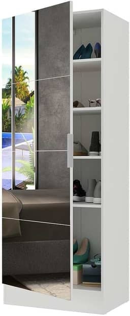 Sapateira 1 Porta com Espelho Jade Plus Multimóveis V6007 Branca