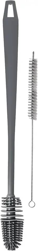 Tuut, Linha Top Clean, Jogo com 2 Escovas para Limpeza de Garrafas, Mamadeiras e Canudos, 33cm