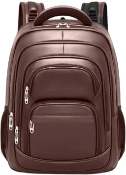 Mochila Couro GRANDE 45L Impermeável 6 Bolsos