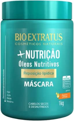 Máscara Capilar + Nutrição Bio Extratus 1Kg Óleo Nutritivos Repara e Protege