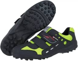 Sapatilha Ciclismo Mtb Bike Tênis Ciclista Resistente Pedal Cor:Verde;Tamanho:36