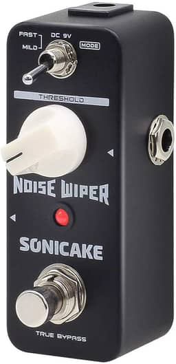 SONICAKE Pedal de efeitos Noise Gate Pedal supressor de pedal de guitarra limpador de ruído Pedal de efeitos de guitarra 2 modos True Bypass