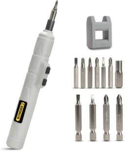 Chave de Fenda Elétrica Parafusadeira Recarregavel Sem Fio USB Leve e Portatil Kit com 12 Bits