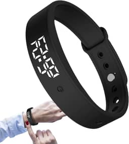 Pulseira de alarme silencioso | Pulseira vibratória, monitor de atividades, temporizador diário com 3 alarmes | para crianças, adultos, homens, mulheres, adolescentes, cama de idosos, quarto, viagem